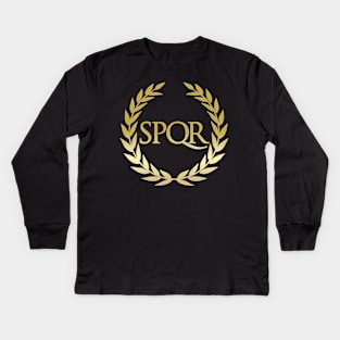 spqr roman legionary Kids Long Sleeve T-Shirt